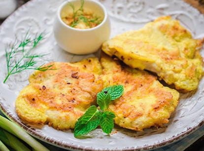Putensteak im Teig