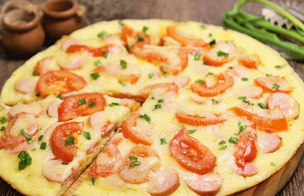 Diák pizzája egy serpenyőben