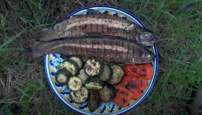 Gegrillte Bachforelle