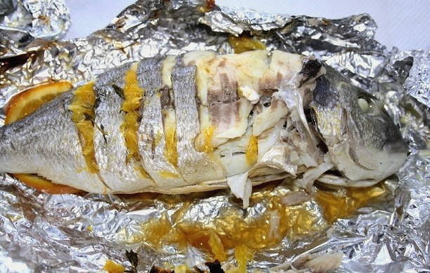 Dorado al cartoccio alla griglia
