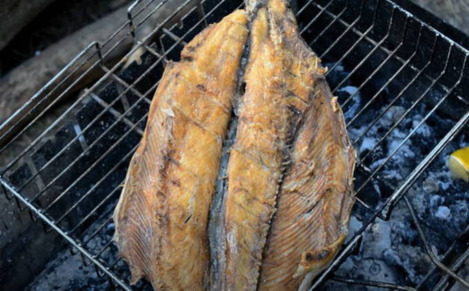 Salmone rosa alla griglia nella marinata
