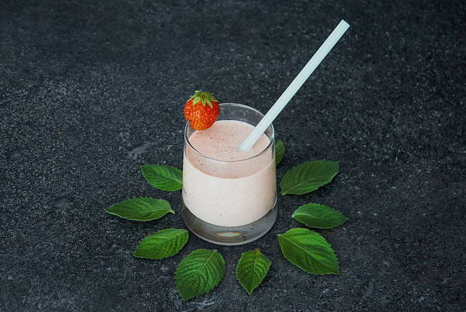 Jordbær Banan Yoghurt Smoothie