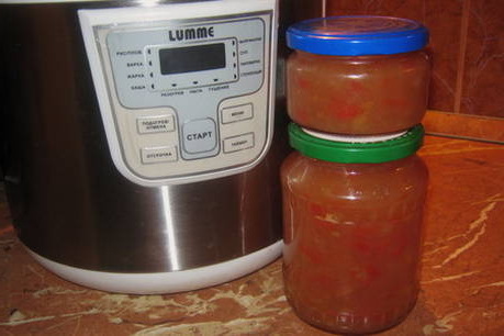 Wassermelonenmark-Marmelade mit Äpfeln