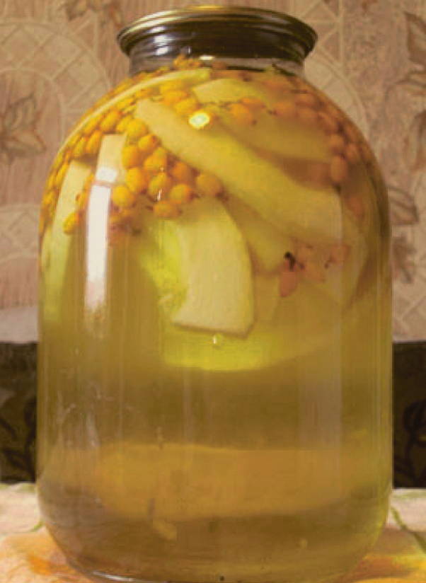Composta di olivello spinoso e zucchine per l'inverno in vaso da 3 litri