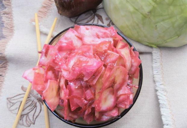 Cavolo coreano con barbabietola istantanea