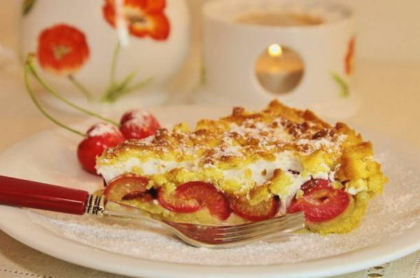 Gefrorener Kirschkuchen