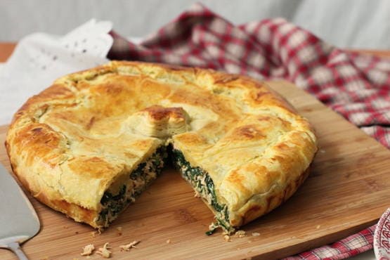 Sauerampferkuchen im Ofen