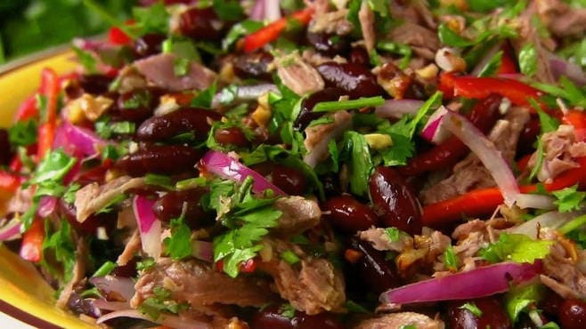 Rindfleisch-Bohnen-Salat